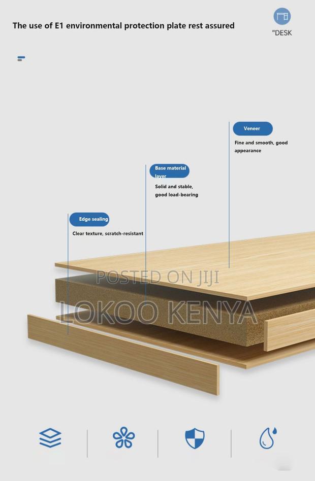 Office Desk; Wooden-Metal Executive Student Computer Office Desk - thumbnail 11