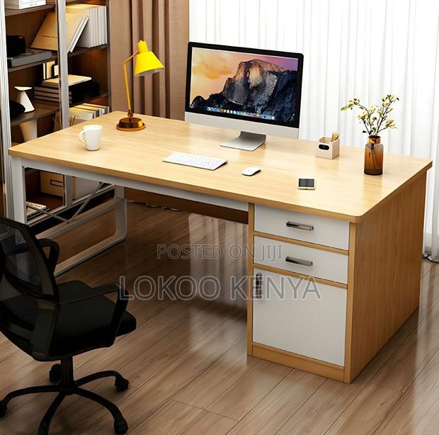 Office Desk; Wooden-Metal Executive Student Computer Office Desk - thumbnail 13