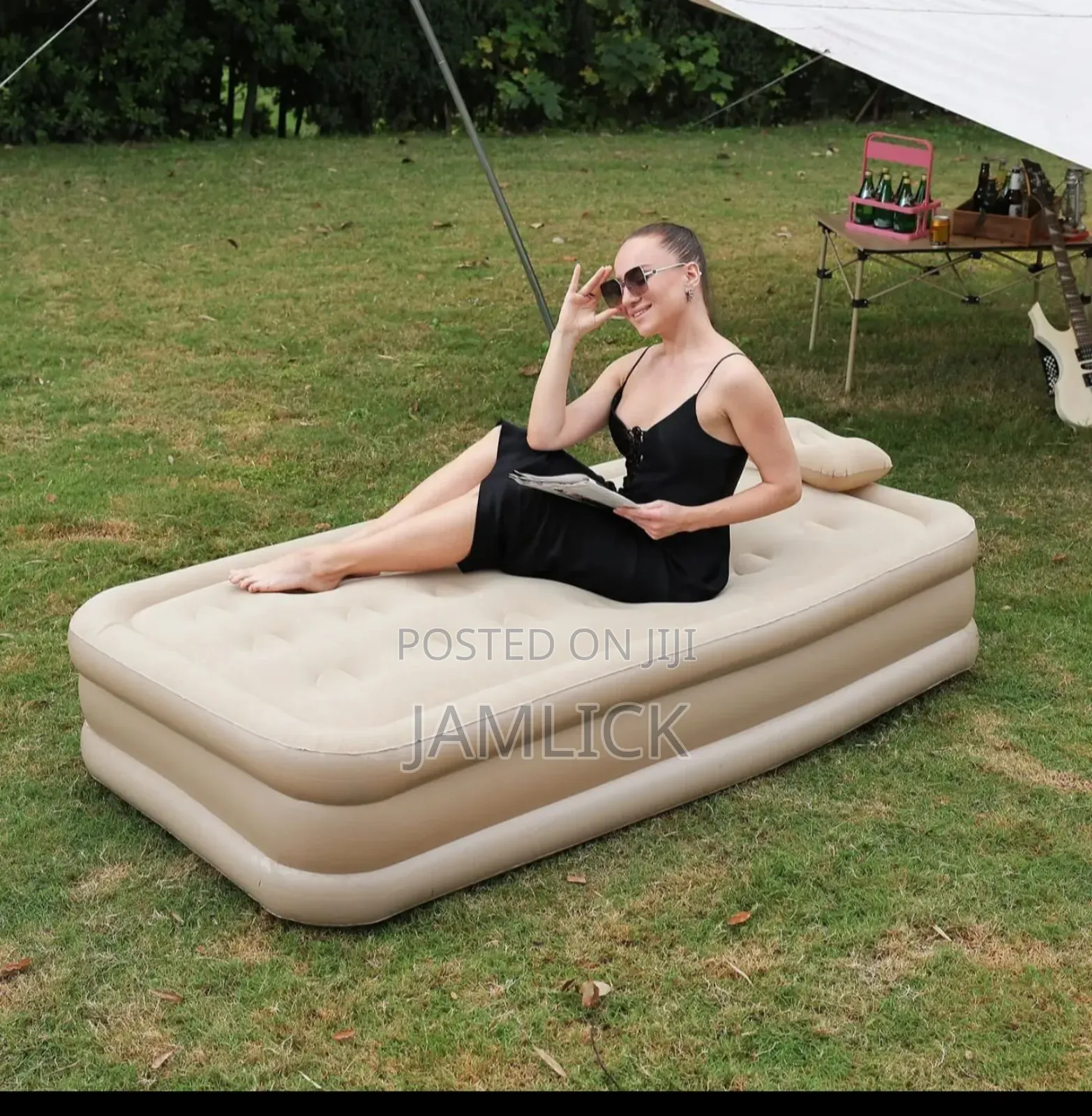 Self-Inflating Air Bed With Built-in Pump 1 Pillow – Jm