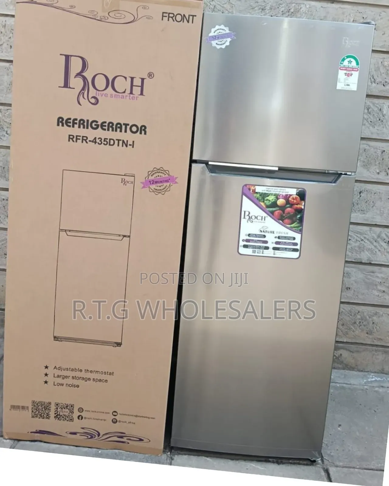 Roch 348 L Double Door No Frost Fridge – Electronic, Led