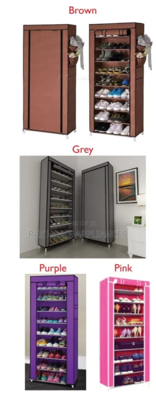 Free Standing Shoe Organizer With Cover
