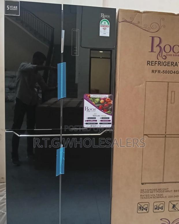 Roch 421 Litres Four-Door Glass Fridge
