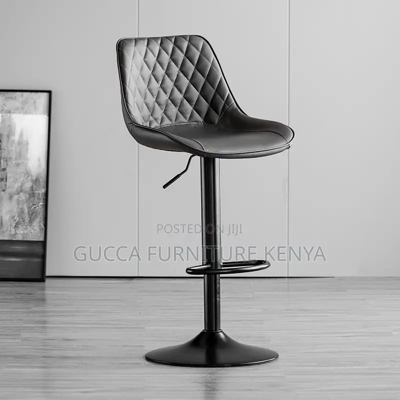 Adjustable Pu Leather Swivel Bar Stool