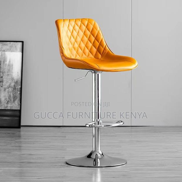 Adjustable Pu Leather Swivel Bar Stool - thumbnail 4