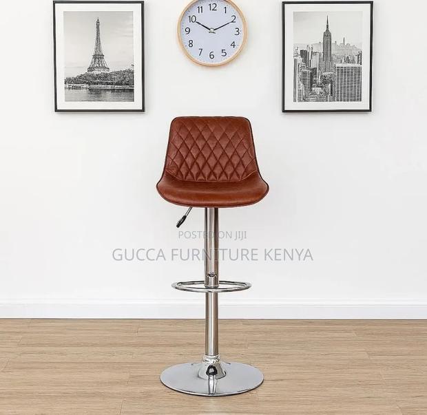 Adjustable Pu Leather Swivel Bar Stool - thumbnail 8