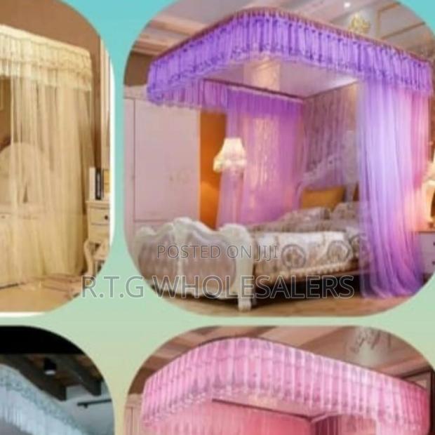 2-Stand Rail Mosquito Net – Pink, Purple, Cream