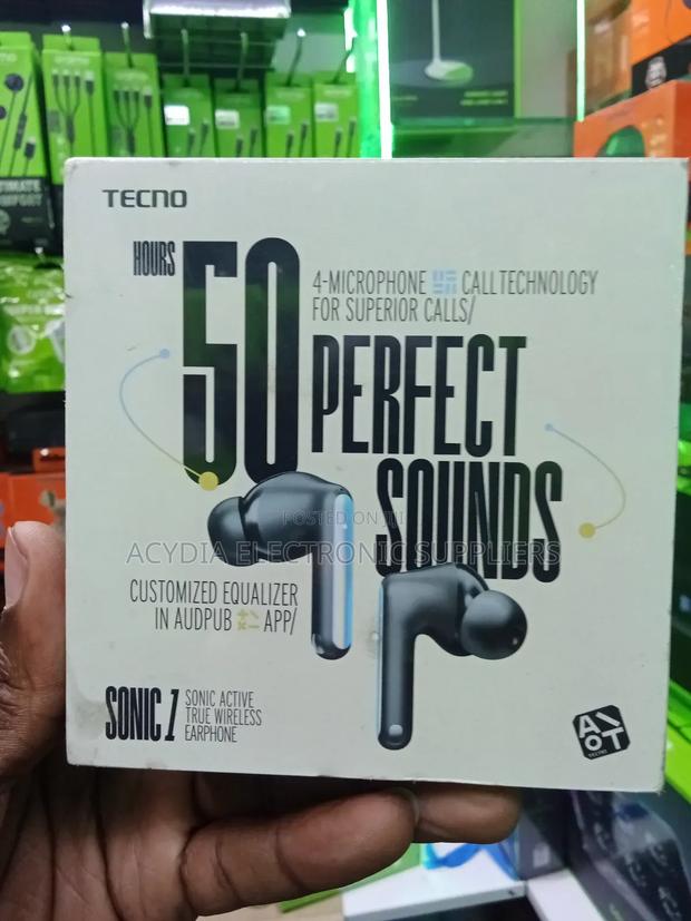 Tecno Sonic 1 Active True Wireless Earbuds, 50 Hours Play Time - thumbnail 2