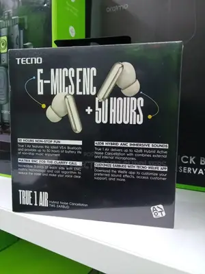 Tecno True 1 Air 42db Hybrid Anc Bluetooth Earbuds