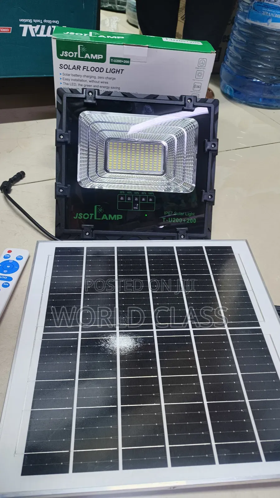 Jsot Solar Floodlight + Solar Panel