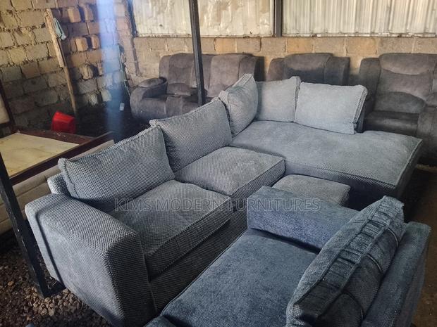Affordable 6 Seater L Shaped Sofa Set - main view