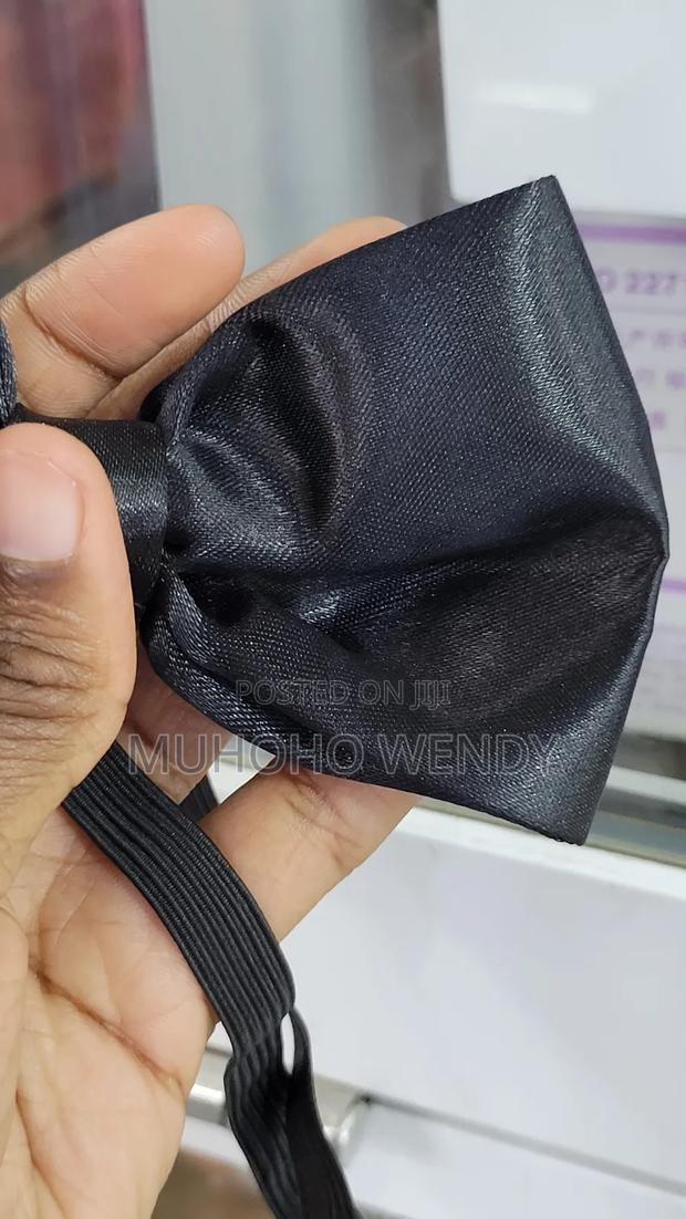 Black Satin Bow Tie - thumbnail 3