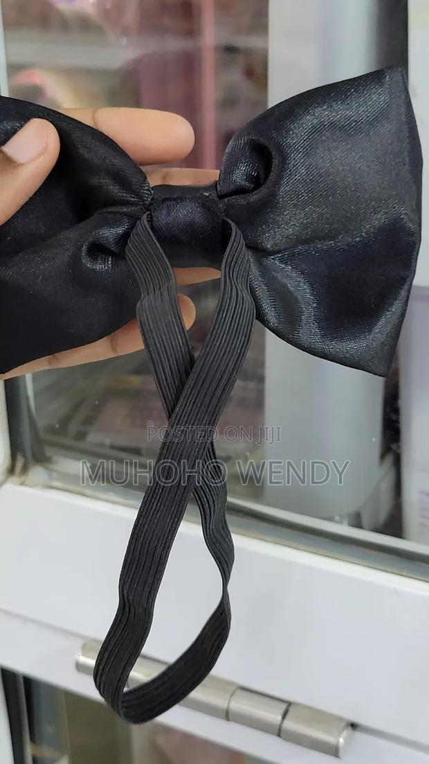 Black Satin Bow Tie - thumbnail 4