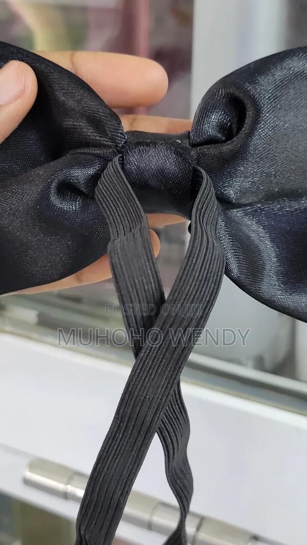 Black Satin Bow Tie - thumbnail 5