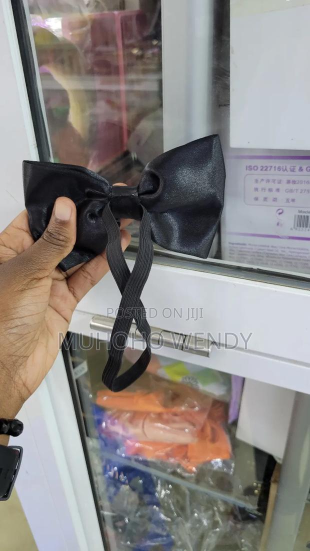 Black Satin Bow Tie - thumbnail 6