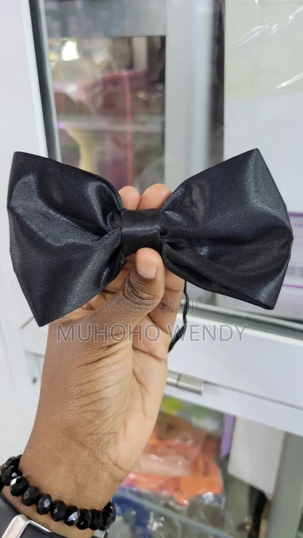 Black Satin Bow Tie - thumbnail 8