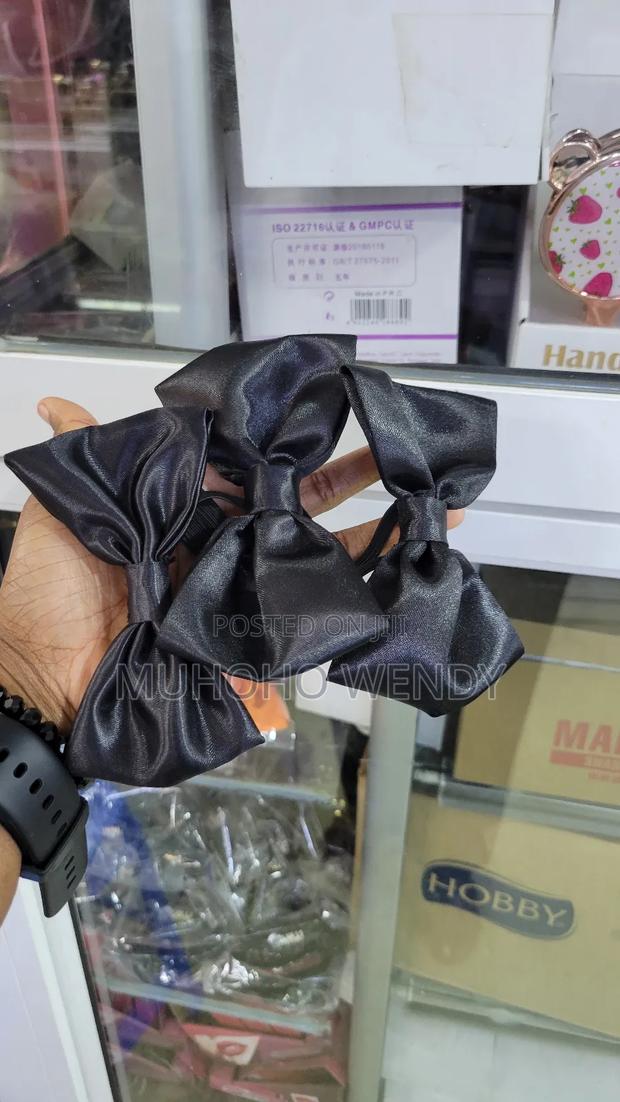 Black Satin Bow Tie - thumbnail 10