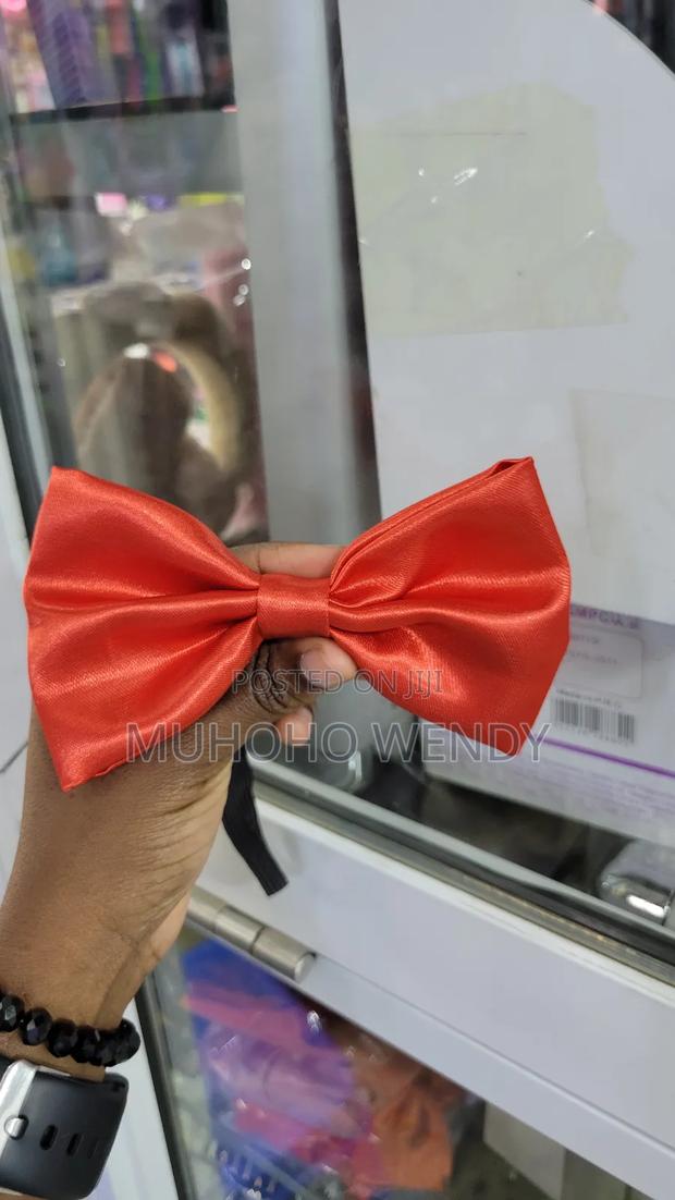 Red Satin Bow Tie - main view