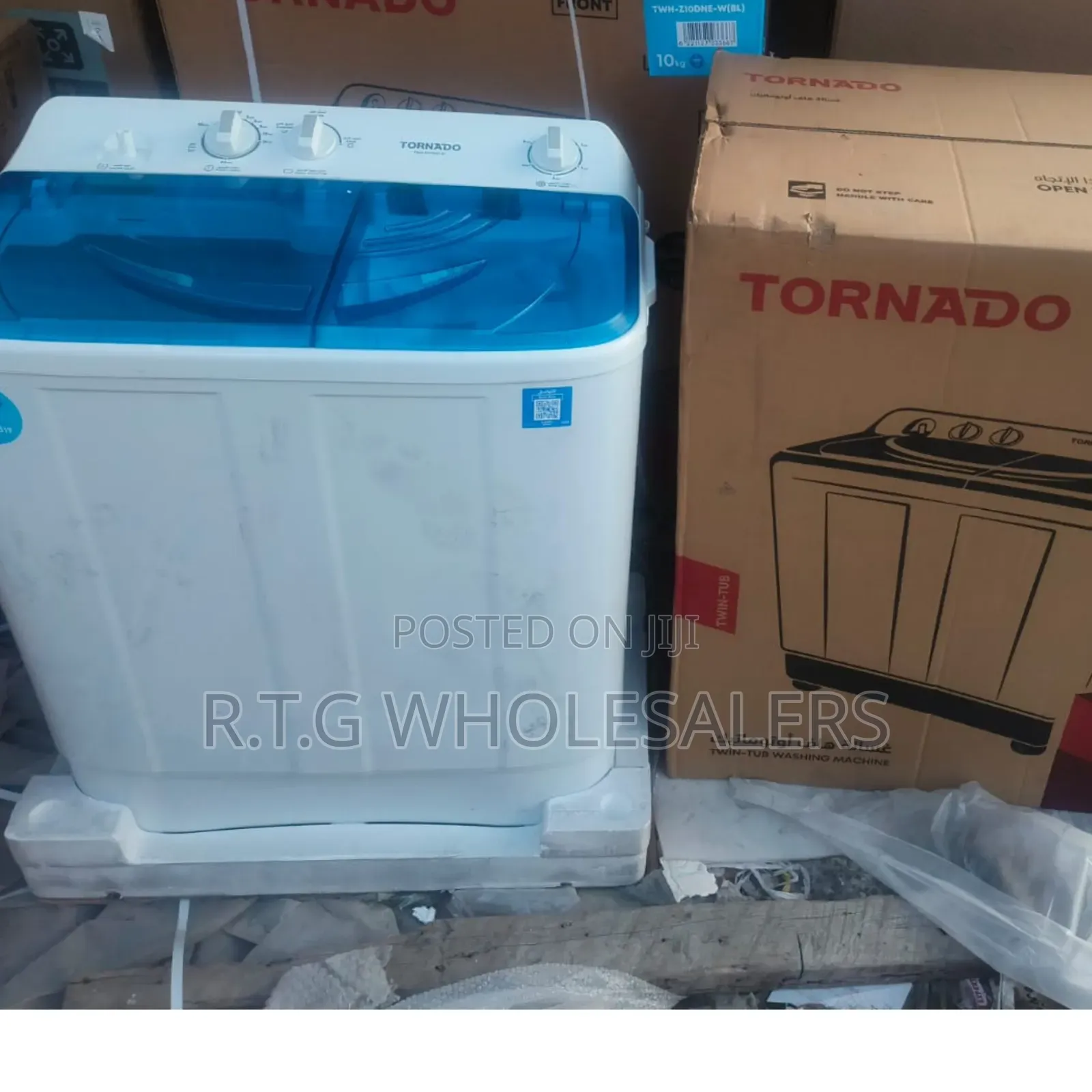 Tornado 10 Kg Twin Tub Washer With Dual Motors 1200 RPM Spin