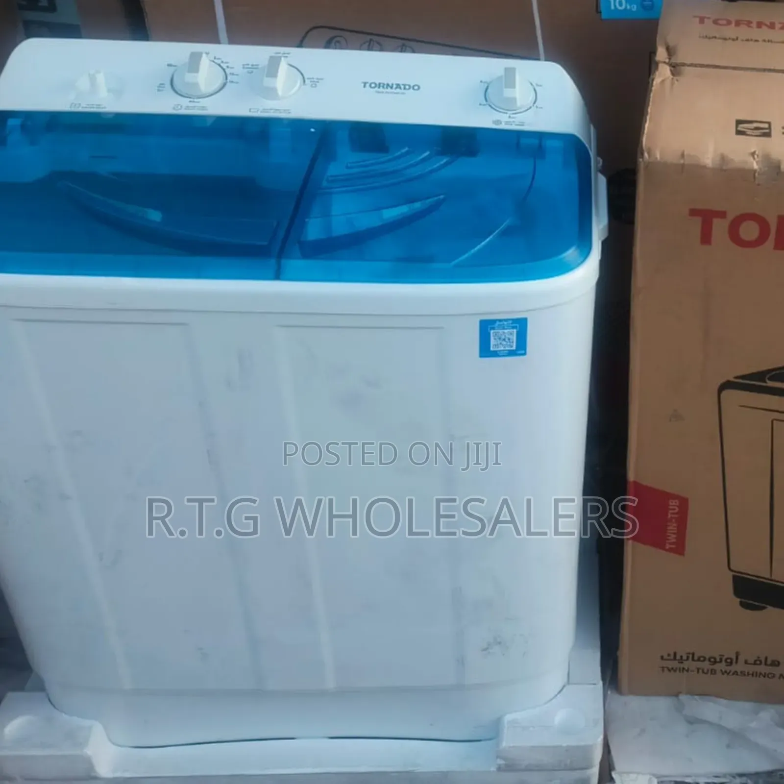 12kg Tornado Twin Tub Washer – Fast Powerful Cleaning