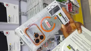 Minio Dual-Color Clear iPhone 17 Pro Magsafe Case With Lens Stand