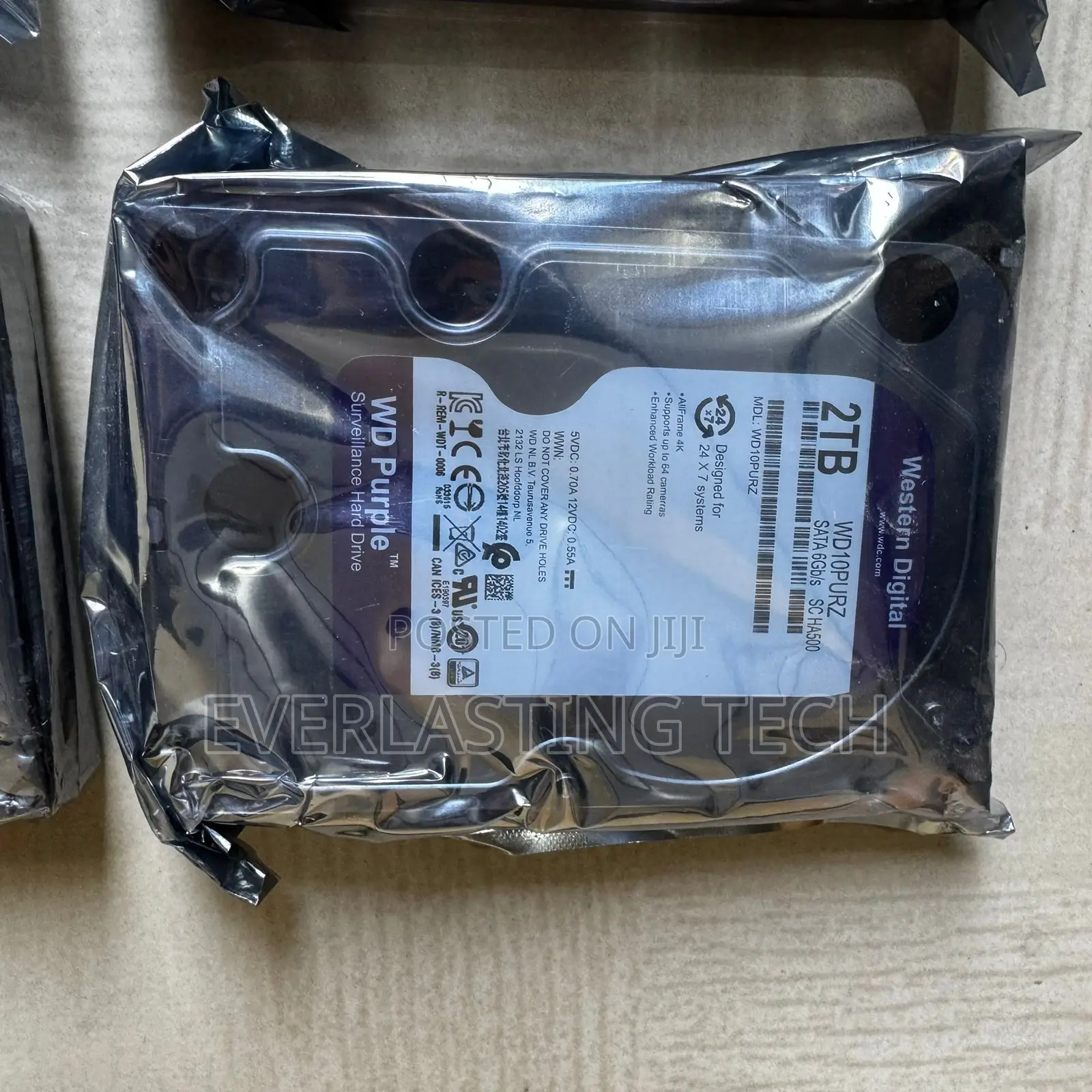 Wd Purple Surveillance Hard Drive 2 Tb, 64 Mb, 5400 Rpm, Wd20purz