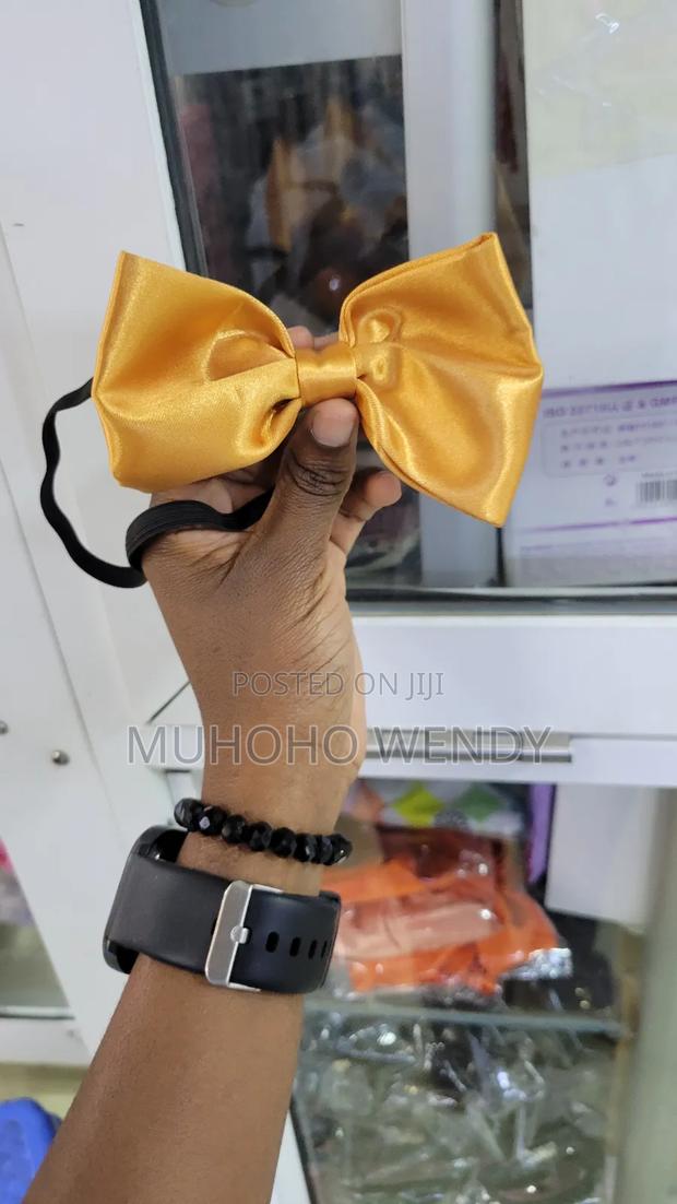 Gold Satin Bow Tie - main view