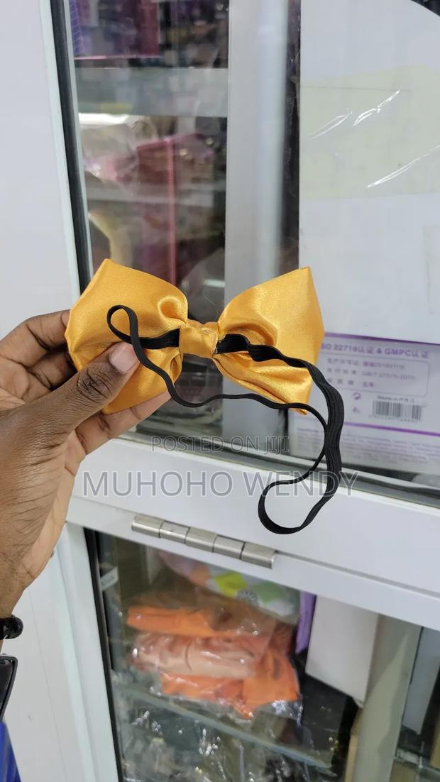 Gold Satin Bow Tie - thumbnail 6