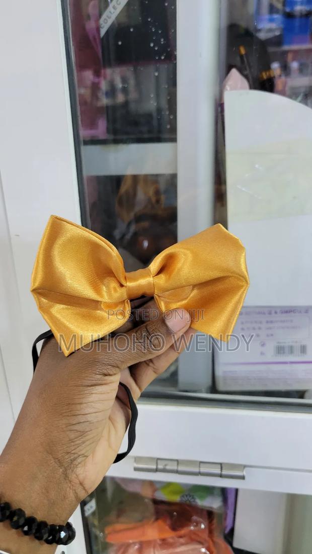 Gold Satin Bow Tie - thumbnail 8