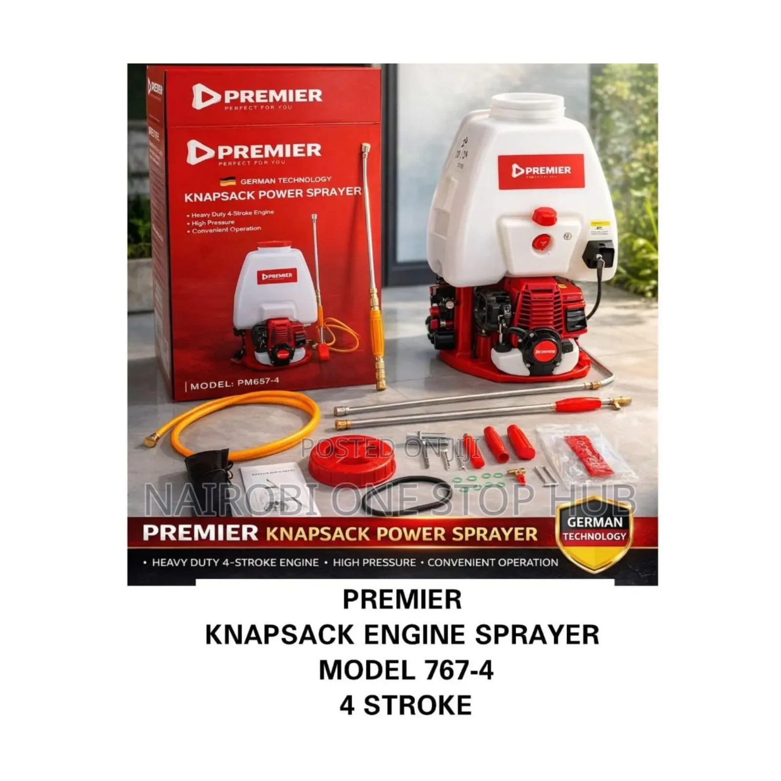 Premier Knapsack Engine Sprayer 4 Stroke