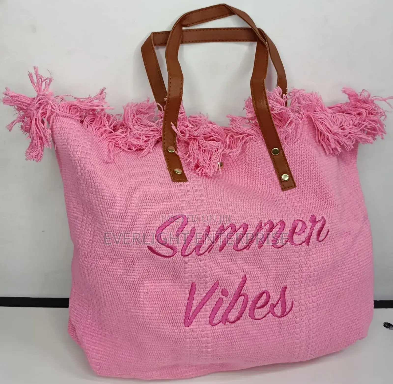 'Summer Vibes' Large Capacity Women Beach/ Market Bag
