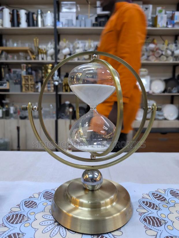 Hourglass, Globe Hourglass Timer Ornament Statue Sculpture Hour Glass - main view