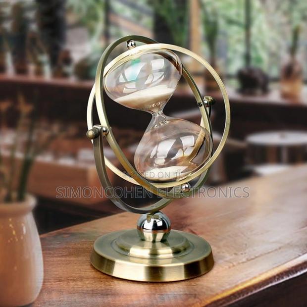 Hourglass, Globe Hourglass Timer Ornament Statue Sculpture Hour Glass - thumbnail 2