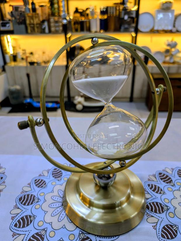 Hourglass, Globe Hourglass Timer Ornament Statue Sculpture Hour Glass - thumbnail 3