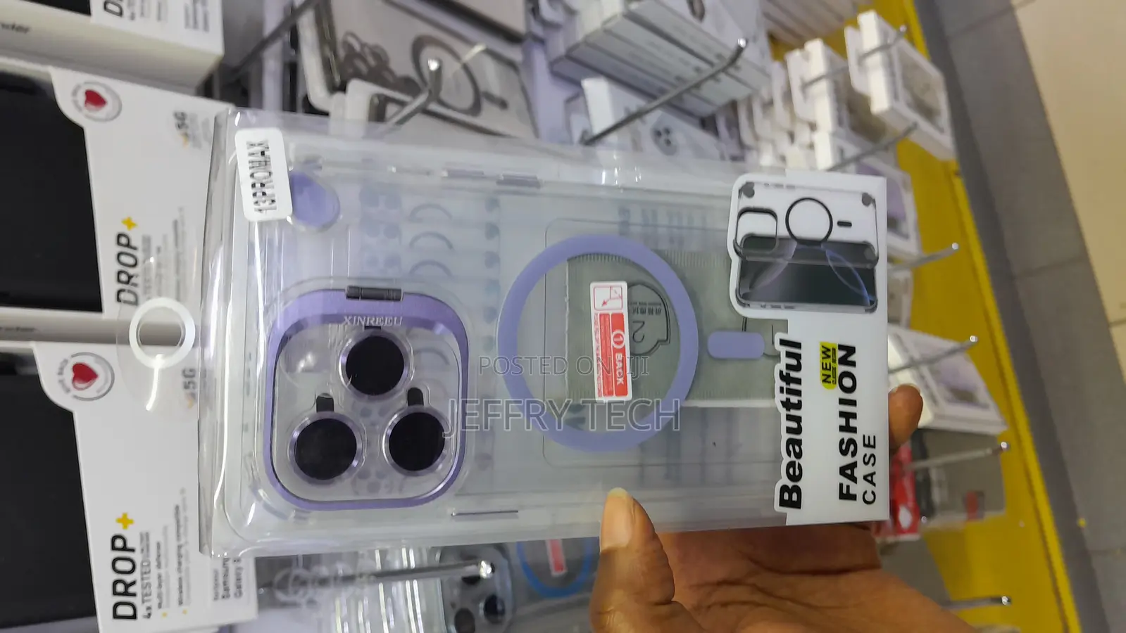 Nita iPhone 13 Pro Max Dual-Color Clear Magsafe Case With Lens Stand