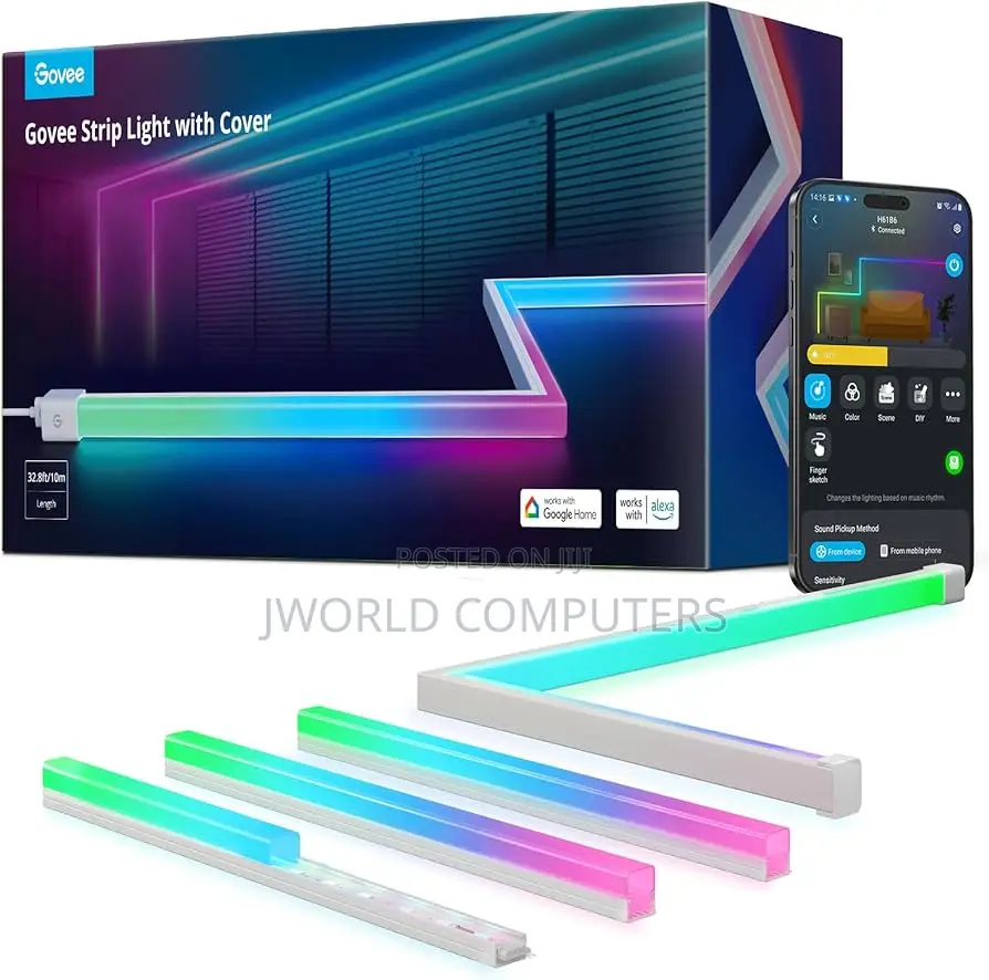 Govee RGB Smart Wi-Fi + Bluetooth Led Strip Lights(10m)
