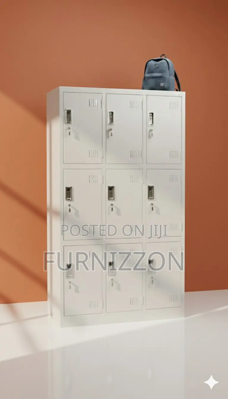Nine Door Metal Wardrobe Cabinet