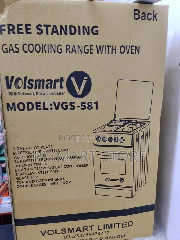 Volsmart 50 Cm Free-Standing Gas Range With Electric Oven – VGS-581