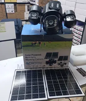 Tripple Lens CCTV Camera 4g Solar Street L