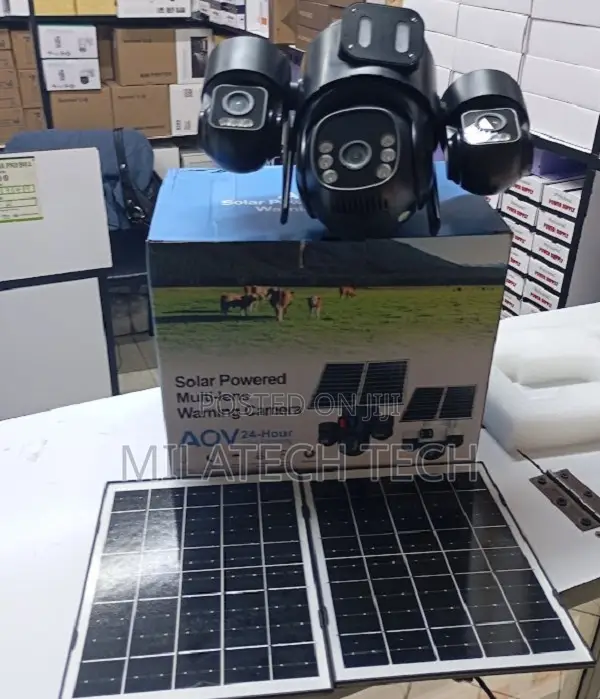 Tripple Lens CCTV Camera 4g Solar Street L