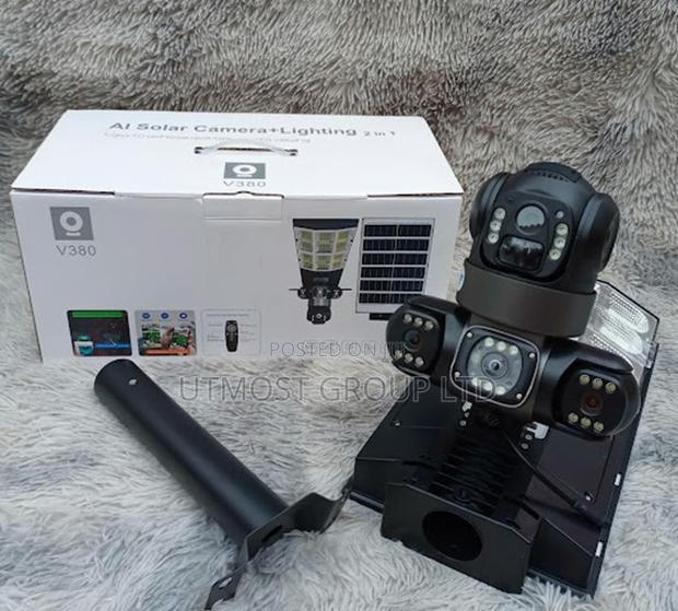 V380 Triple Lens 4g Solar Security CCTV
