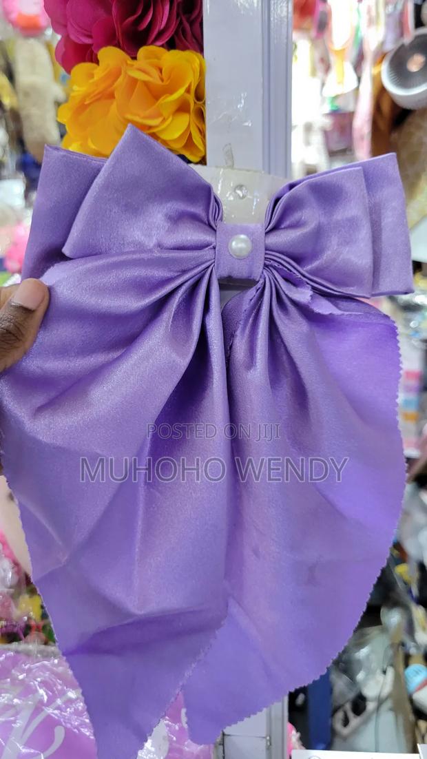 Light Purple Silk Bow Clip - main view