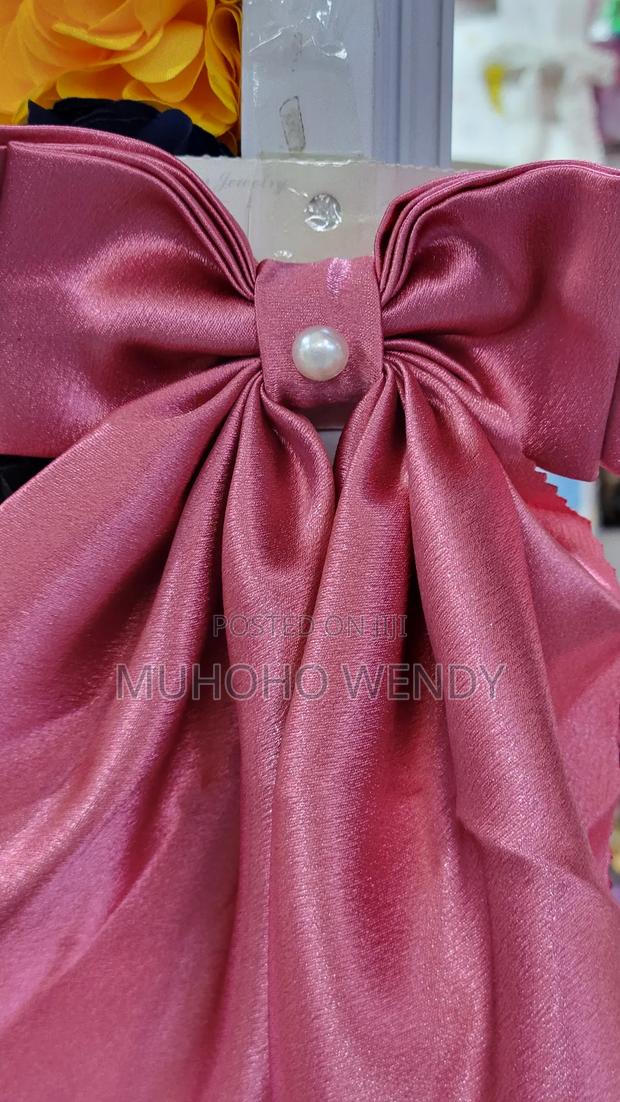 Pink Silk Bow Clip - thumbnail 5