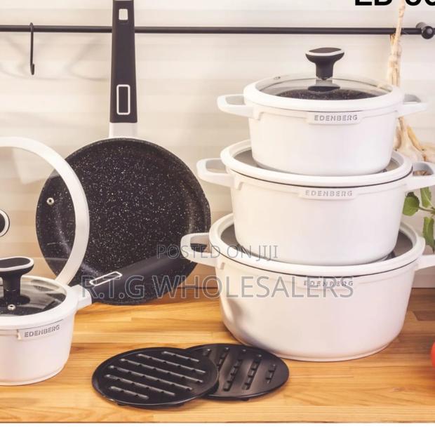 Edenburg 10-Piece Nonstick Cookware Set – Pots Pans Combo