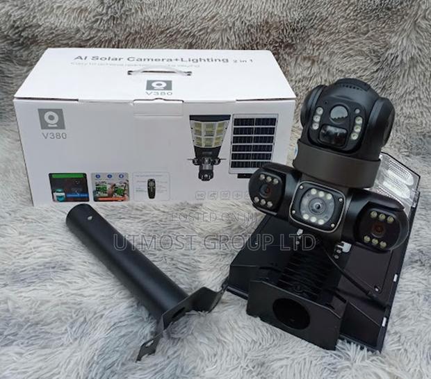 V380 Hd Triple Lens Solar 4g CCTV Camera - main view