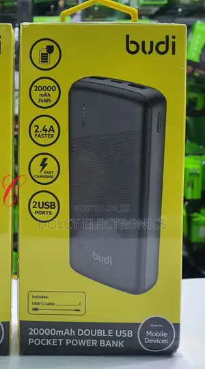 Budi Pb090b2 20000mah Double Usb Picket Power Bank.