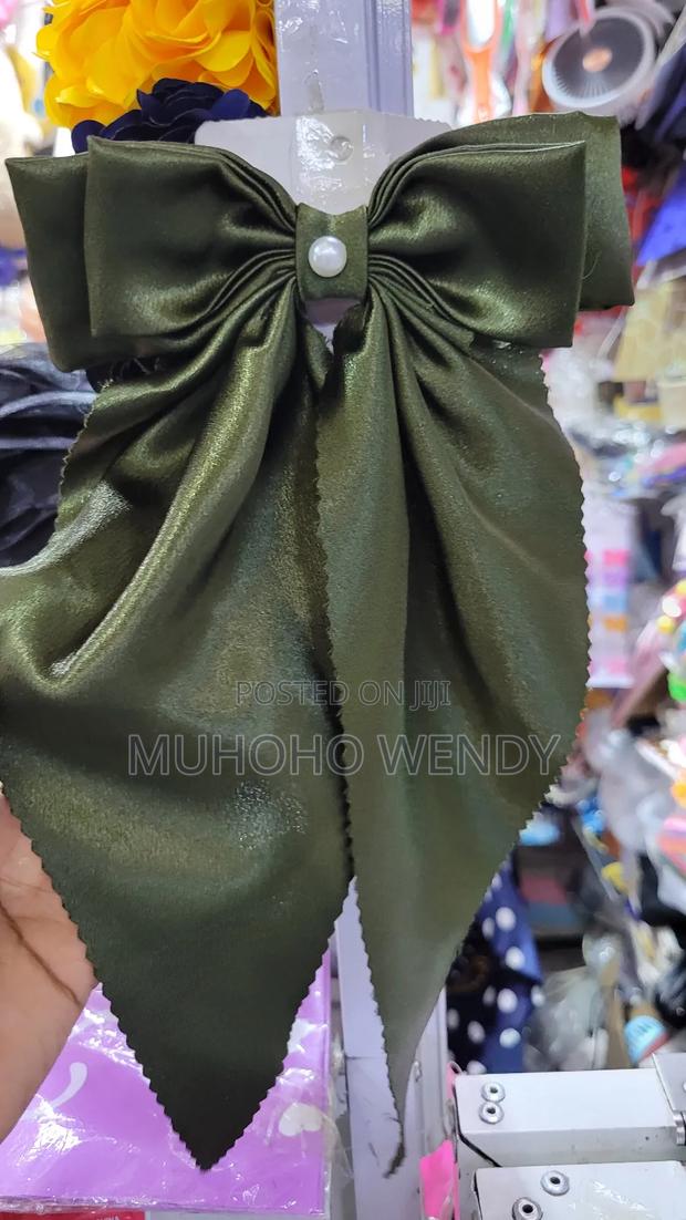 Jungle Green Hair Bow Clip - thumbnail 4