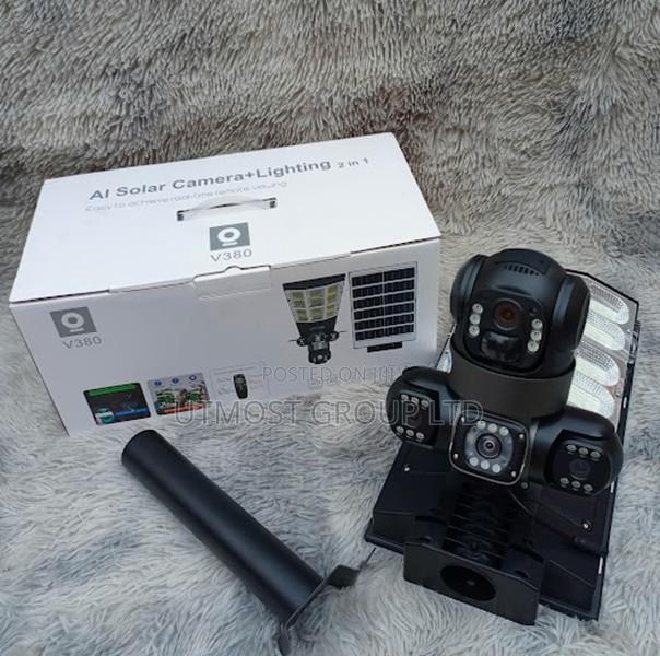 V380 Smart Solar 4g Camera Triple Lens Hd - main view