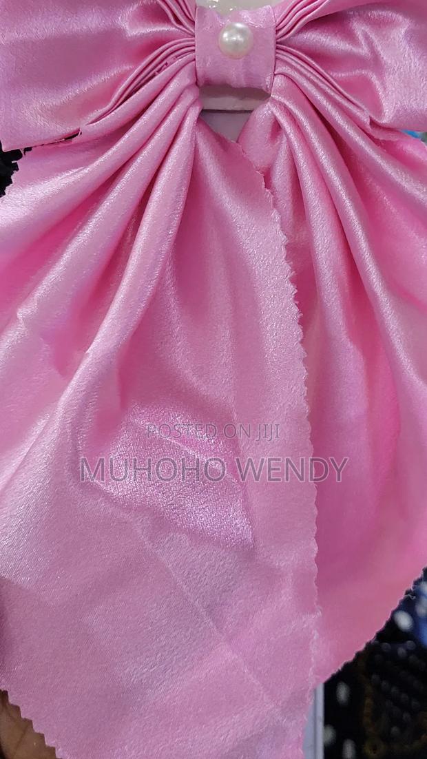 Light/Baby Pink Silk Hair Bow Clip - thumbnail 2