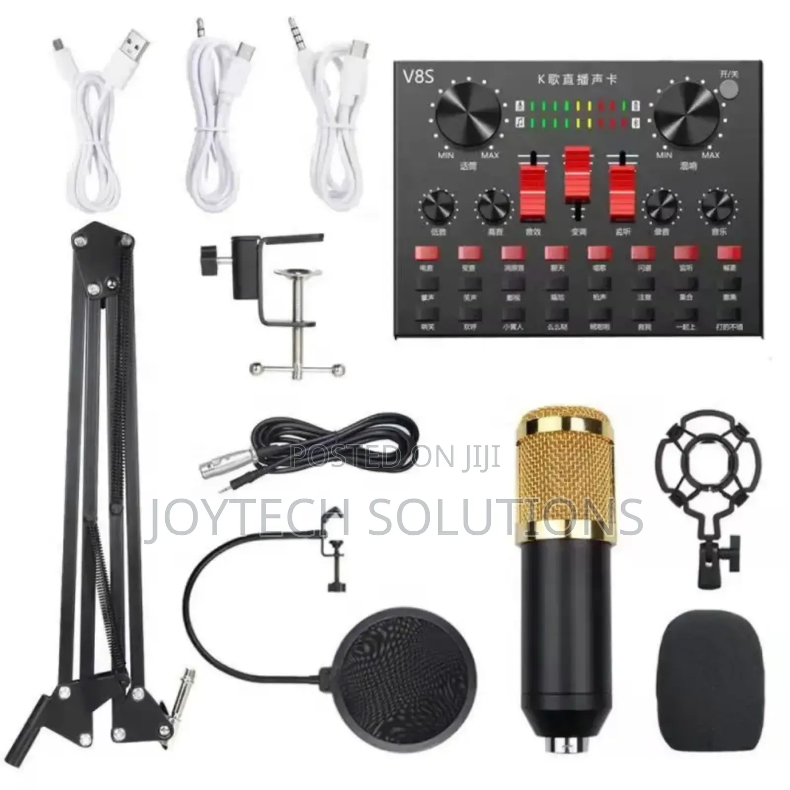 Studio Microphone Condenser Microphone With a Sound Card