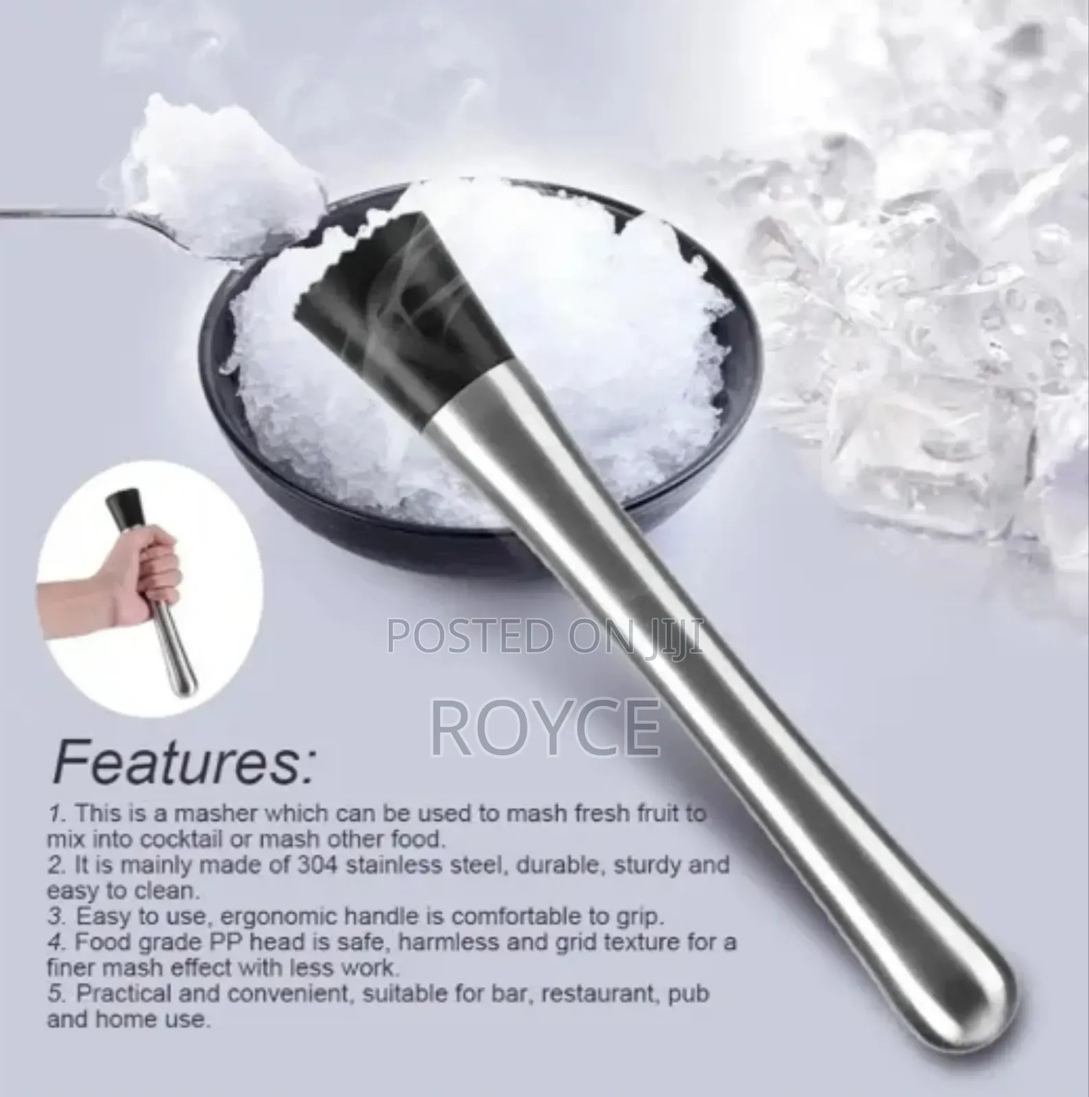Kmt Stainless Steel Cocktail Mace